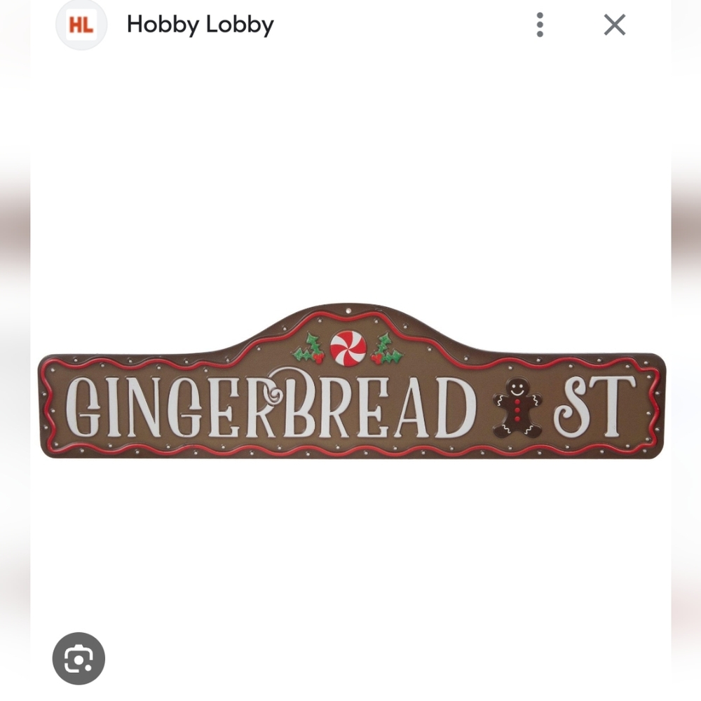 Gingerbread Street metal sign